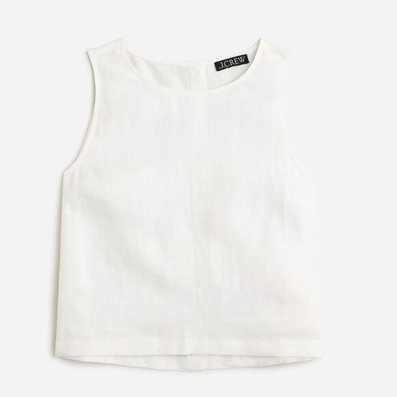 NWT J. Crew Maxine button-back top in linen - Picture 5 of 9